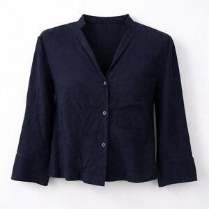 Steven Alan Button Down V-neck Shirt